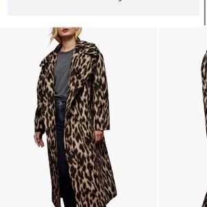Topshop Leopard Print Coat